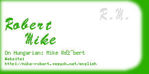 robert mike business card